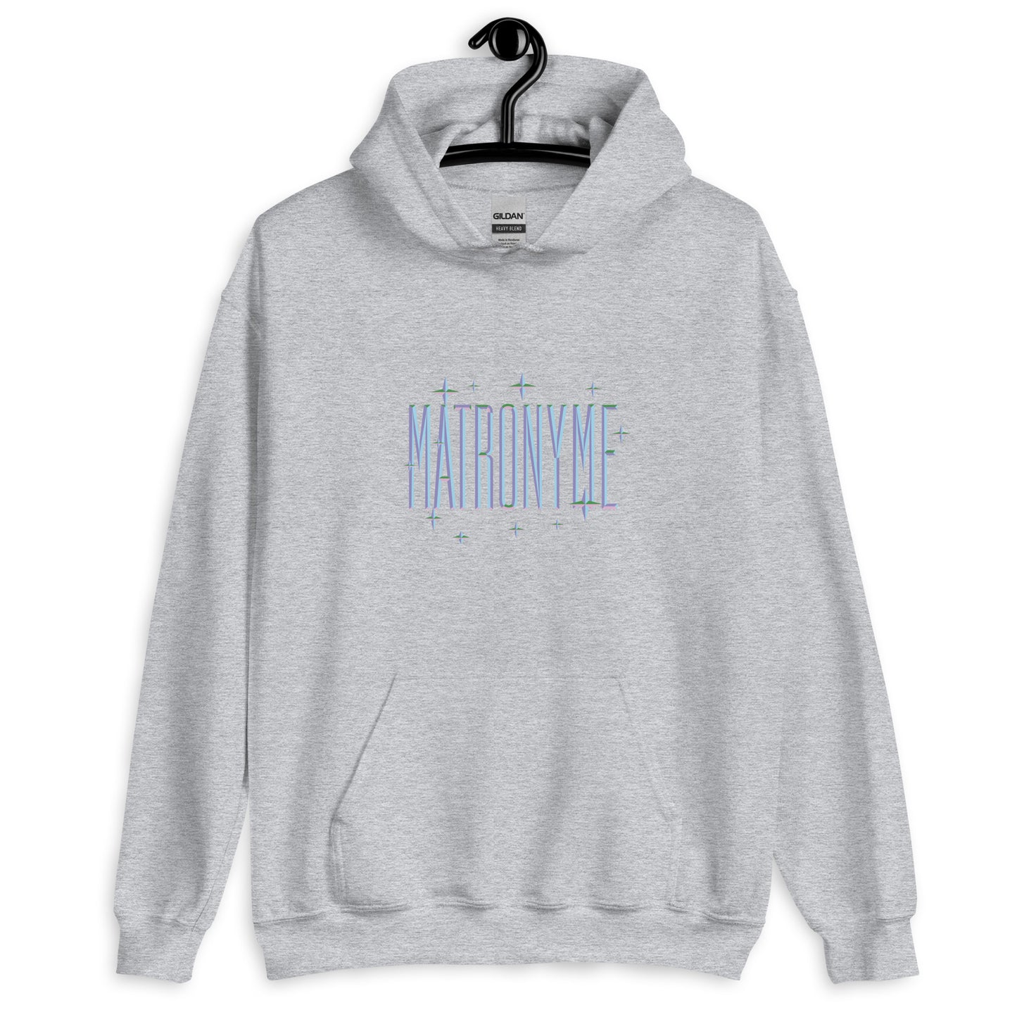 Sweat à capuche gris chiné – vue de face | Inès m.