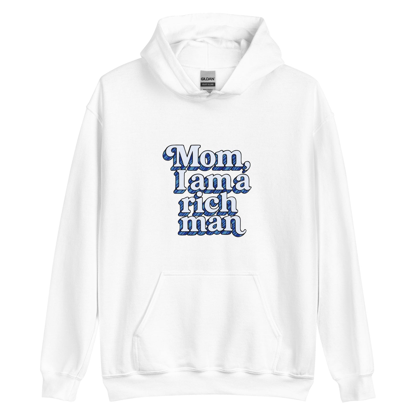 Sweat à capuche blanc – vue de face | Inès m.