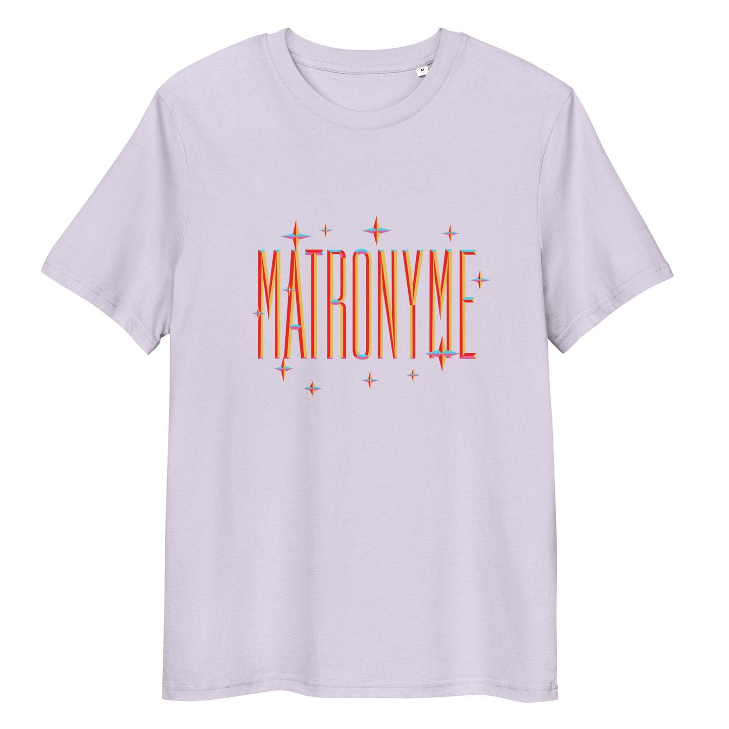 T-shirt "Matronyme" - Orange coloris présenté – vue de face | Inès m.