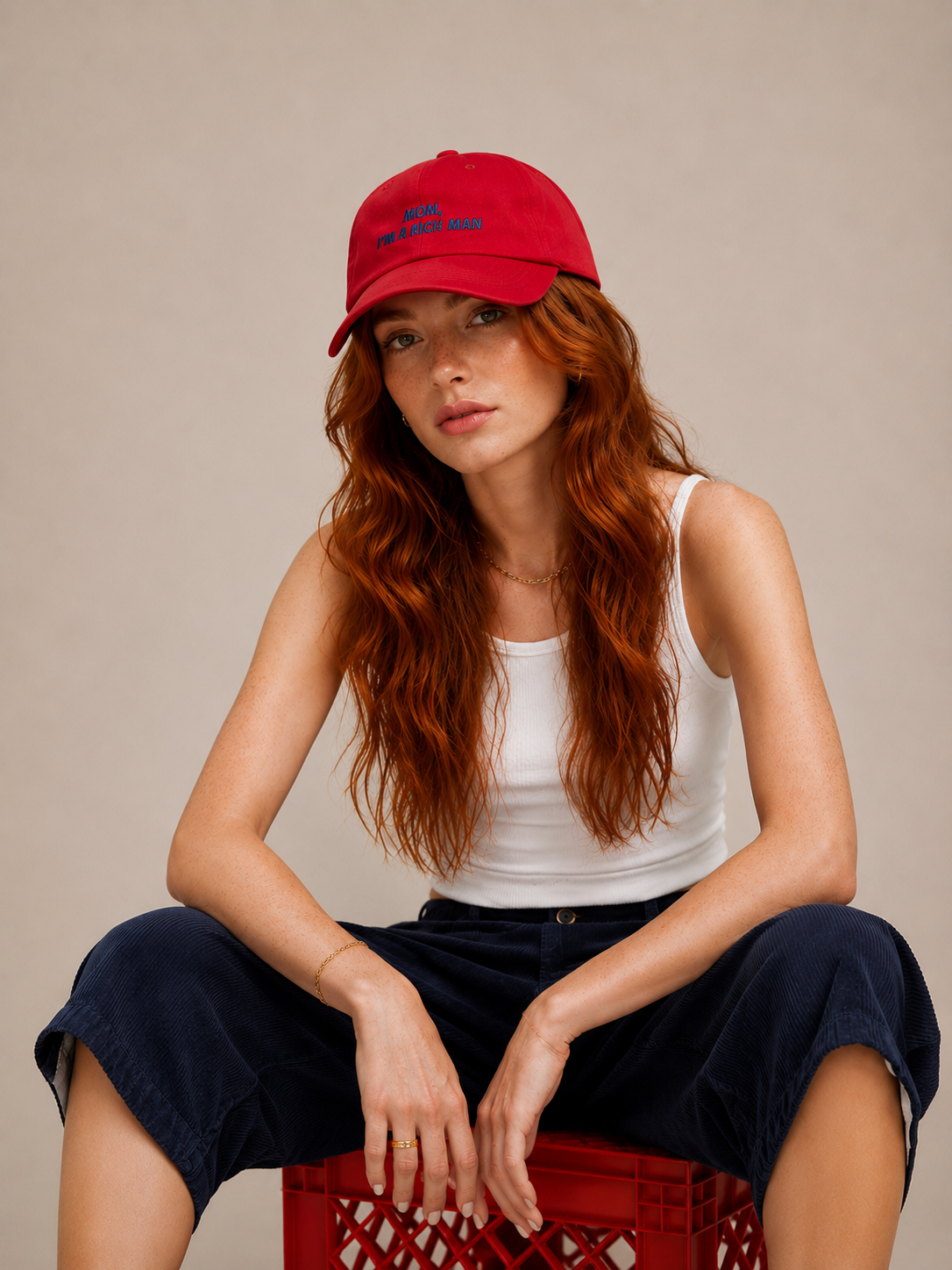 Casquette Mom, I'm a rich man – vue 2 | Inès m.