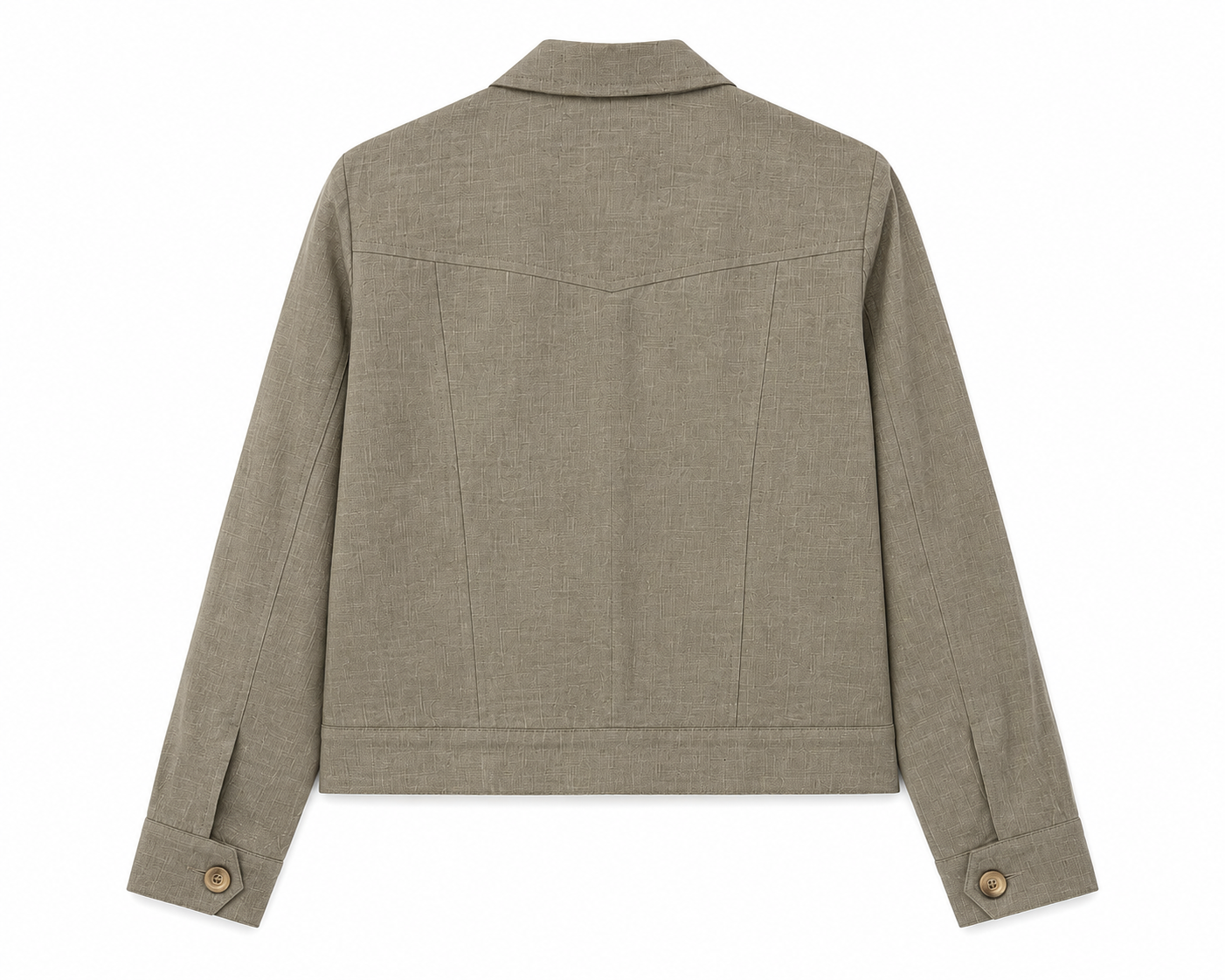 Veste en lin - Kaki – vue 5 | Inès m.