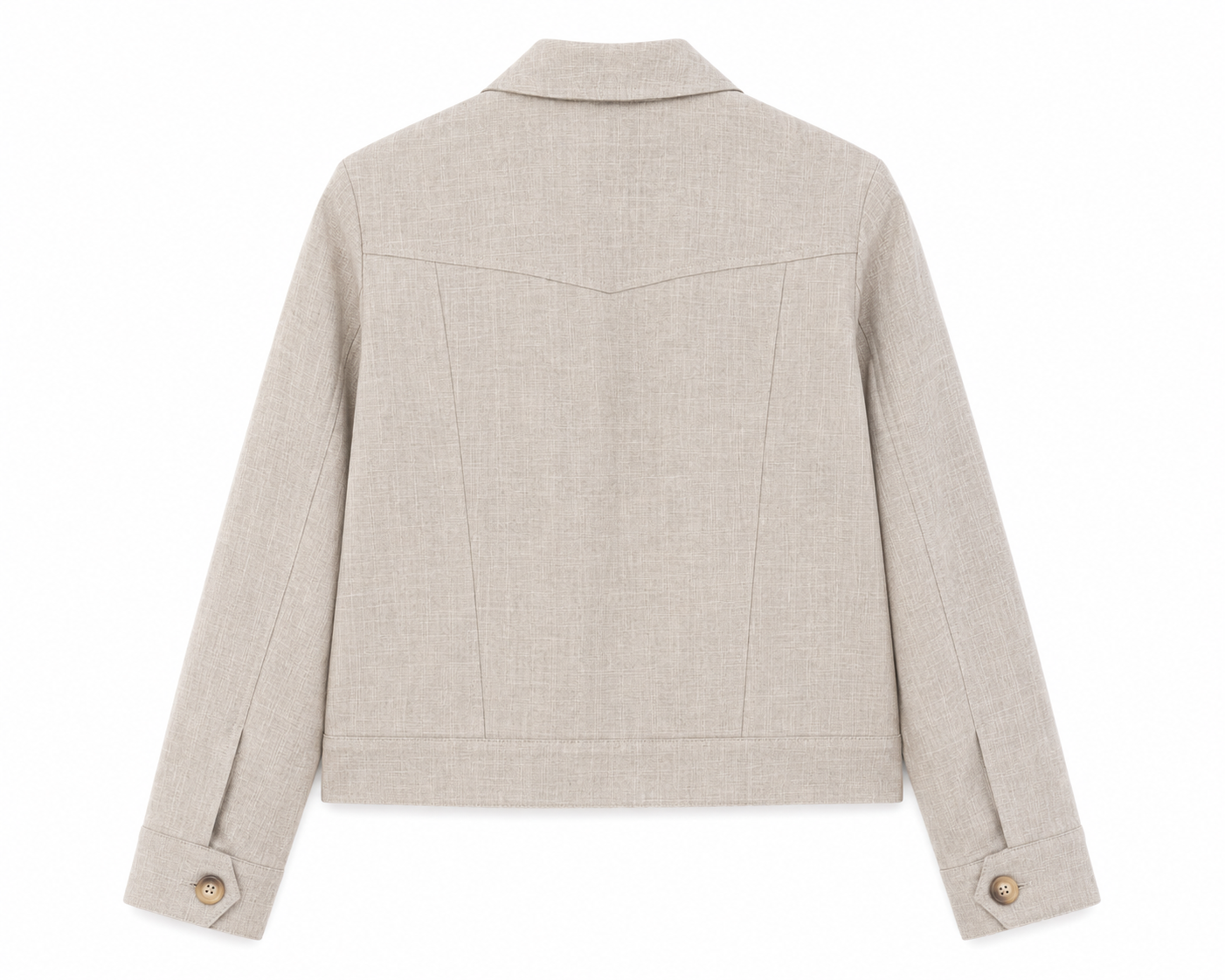 Veste en lin - Crème – vue 4 | Inès m.