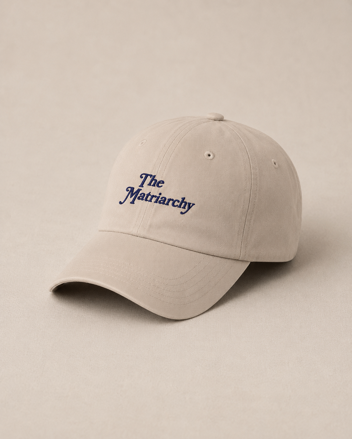 Casquette “The Matriarchy” — Broderie bleue – vue 3 | Inès m.