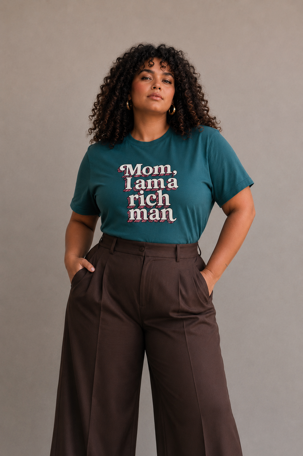 T-shirt "Mom, I'm a rich man" – vue 1 | Inès m.