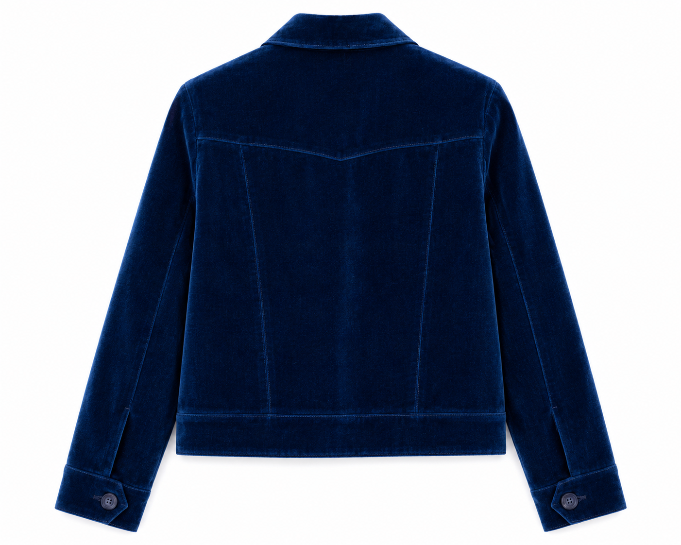 Veste en velours - Bleu nuit – vue 5 | Inès m.