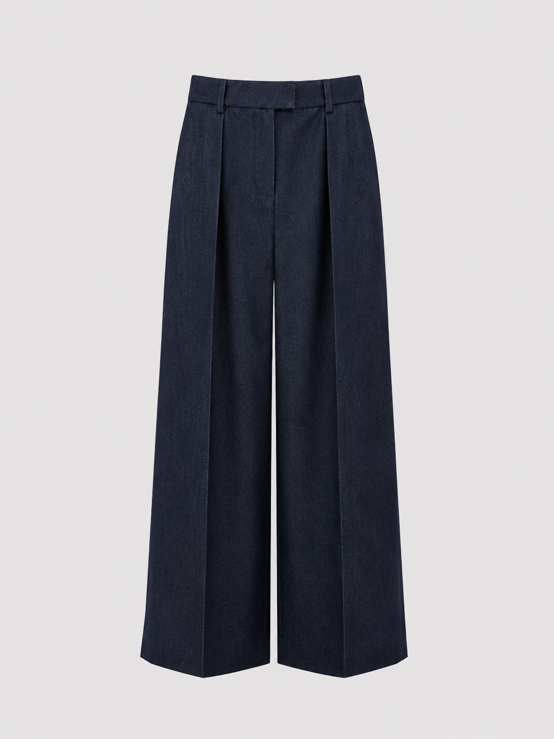 Pantalon évasé en jean - Bleu marine – vue 1 | Inès m.