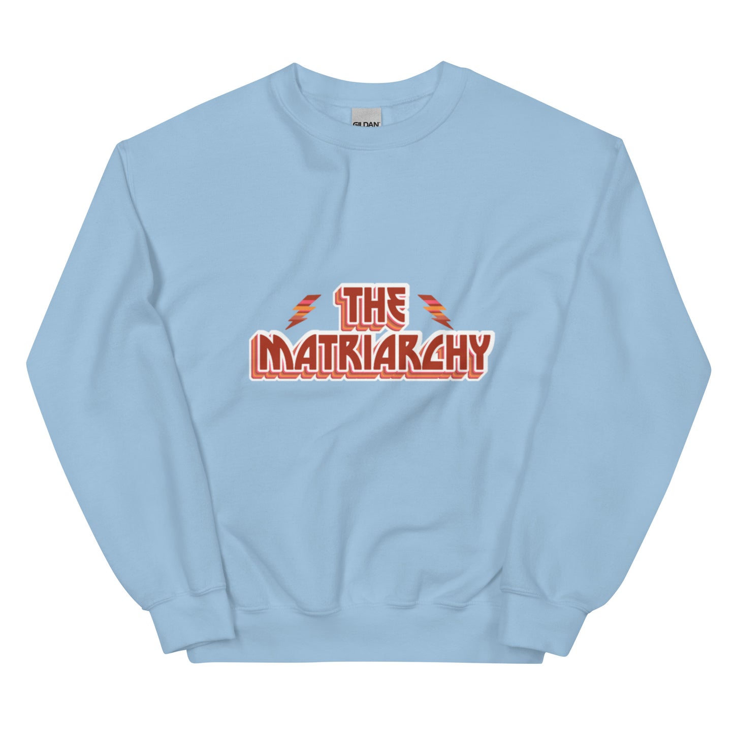 Sweat "The Matriarchy" bleu clair – vue de face | Inès m.