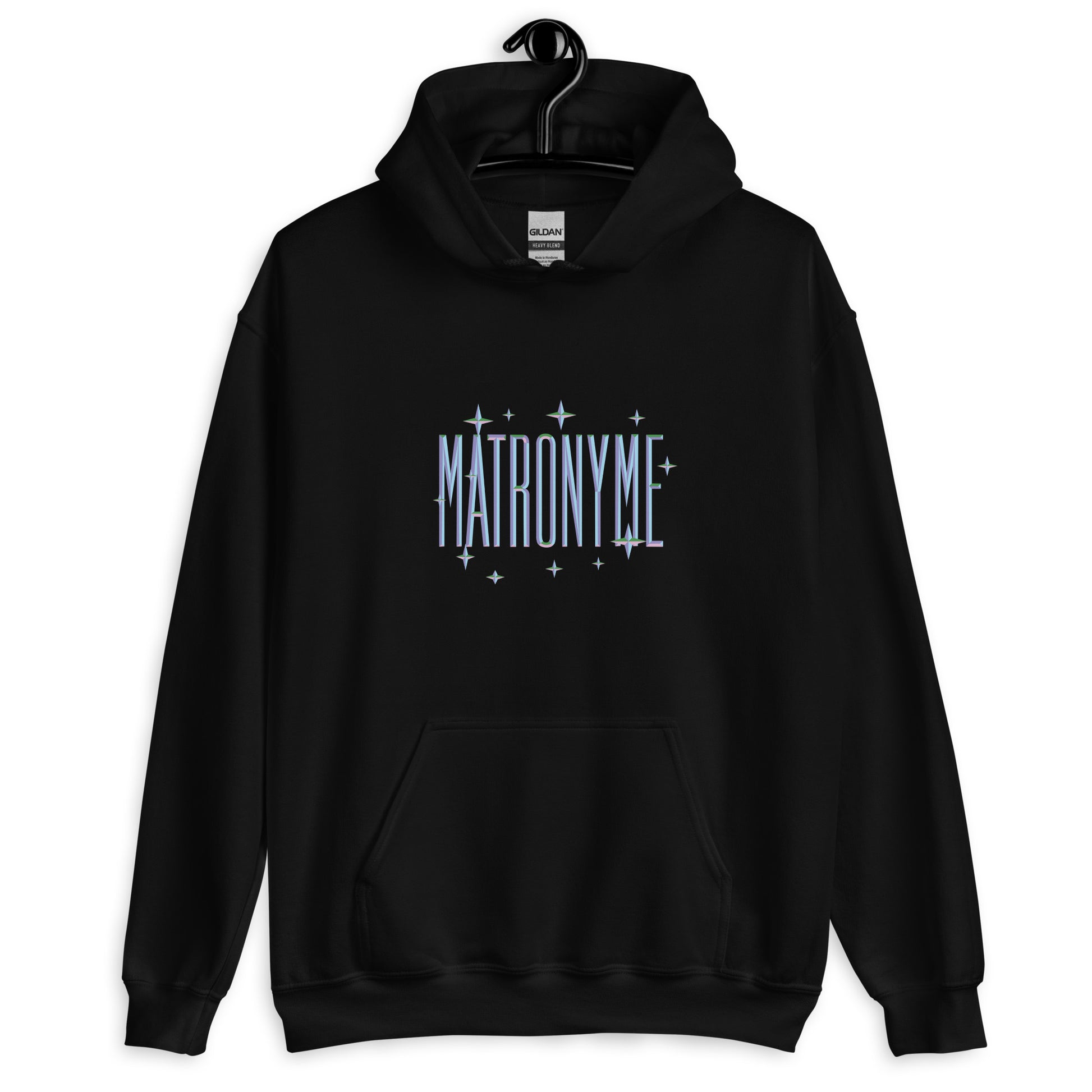 Sweat à capuche noir – vue de face | Inès m.