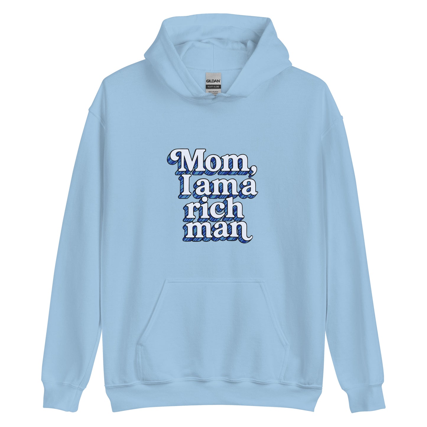 Sweat à capuche bleu clair – vue de face | Inès m.