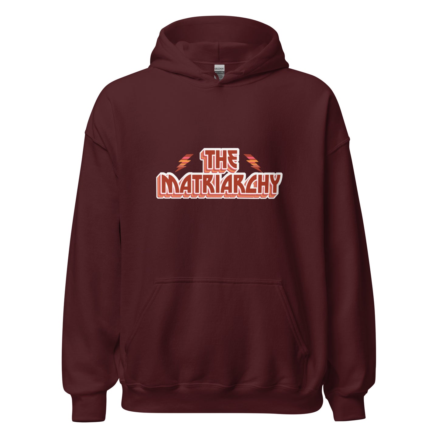 Hoodie "The Matriarchy" bordeaux – vue de face | Inès m.