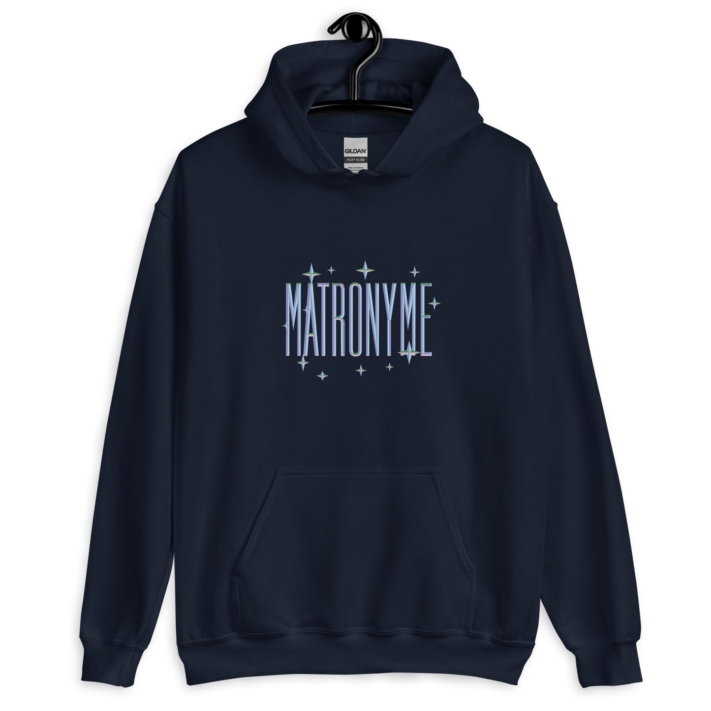 Sweat à capuche bleu marine – vue de face | Inès m.