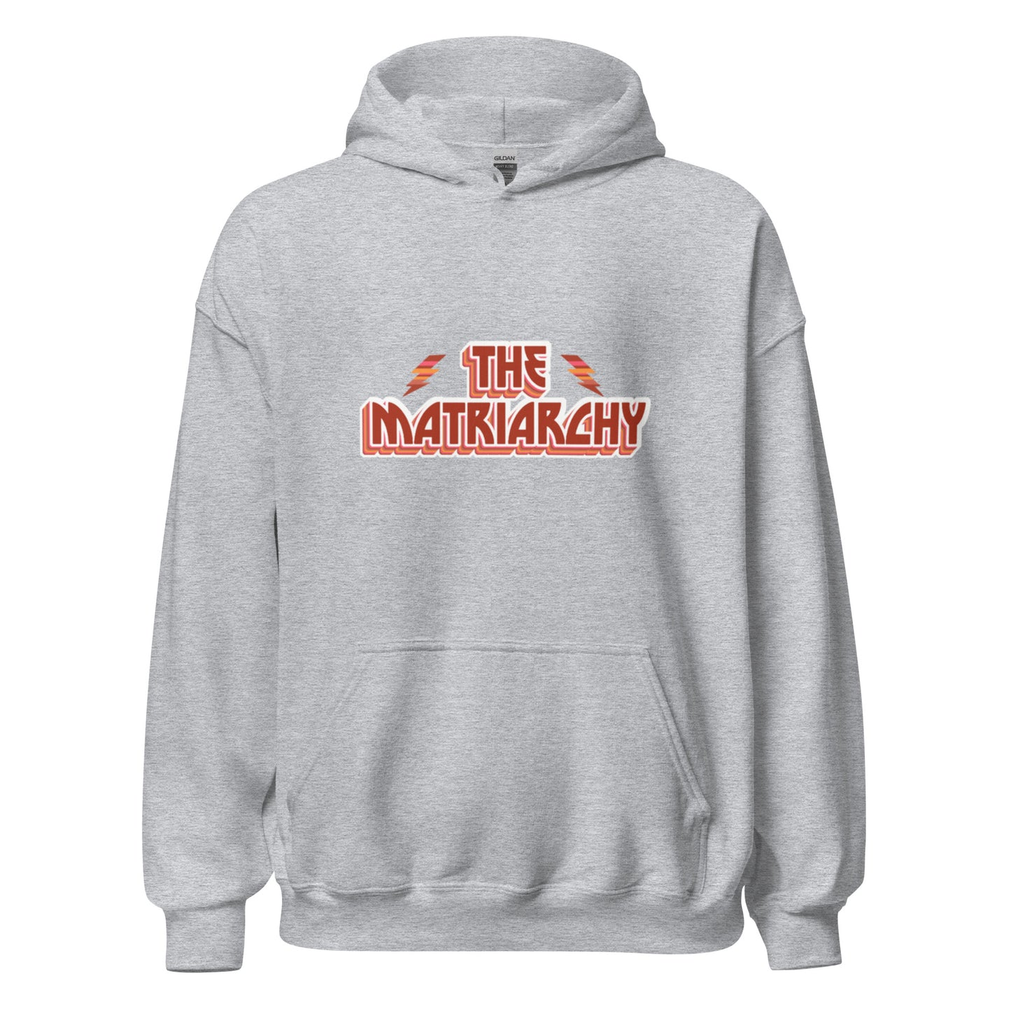 Hoodie "The Matriarchy" gris chiné – vue de face | Inès m.
