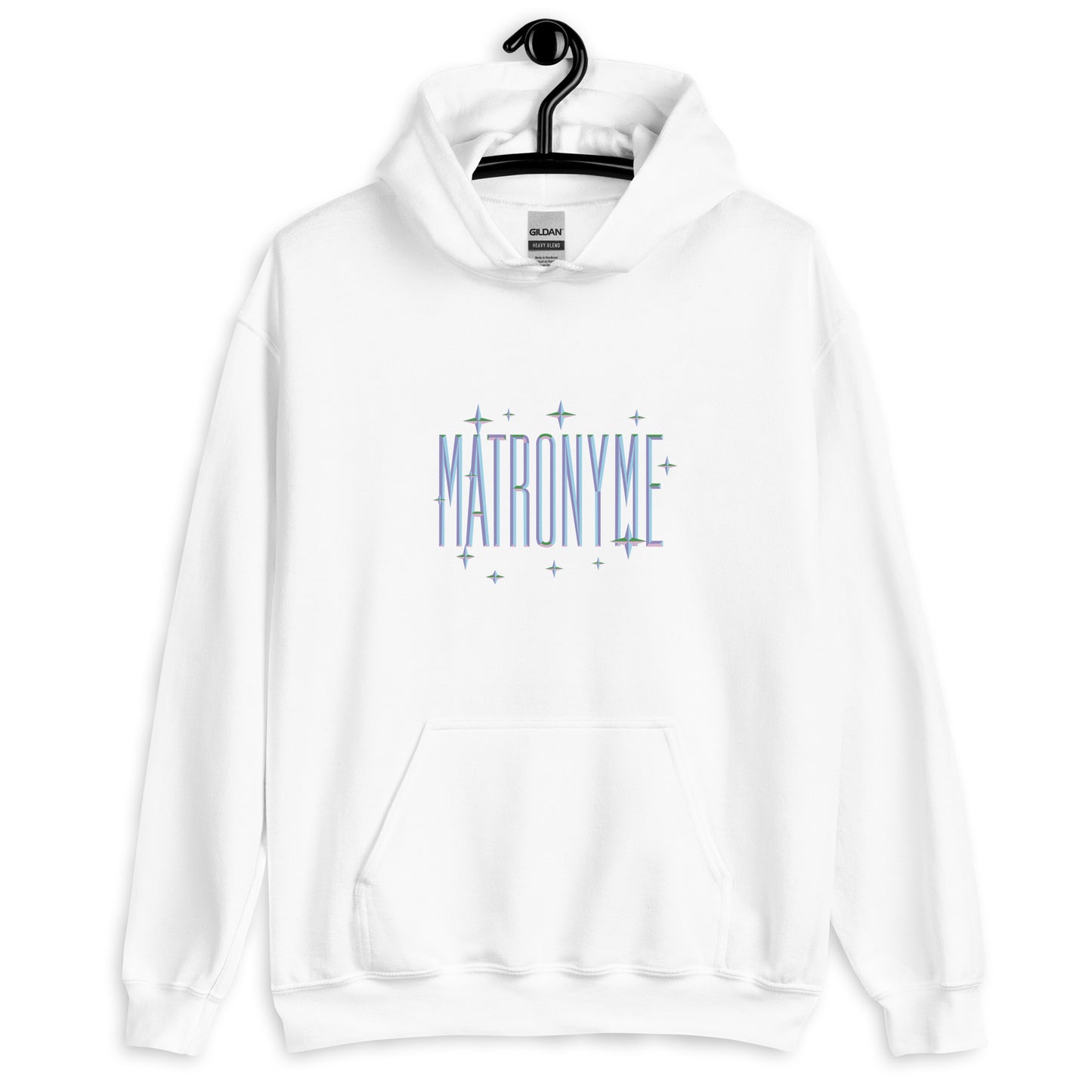 Sweat à capuche blanc – vue de face | Inès m.