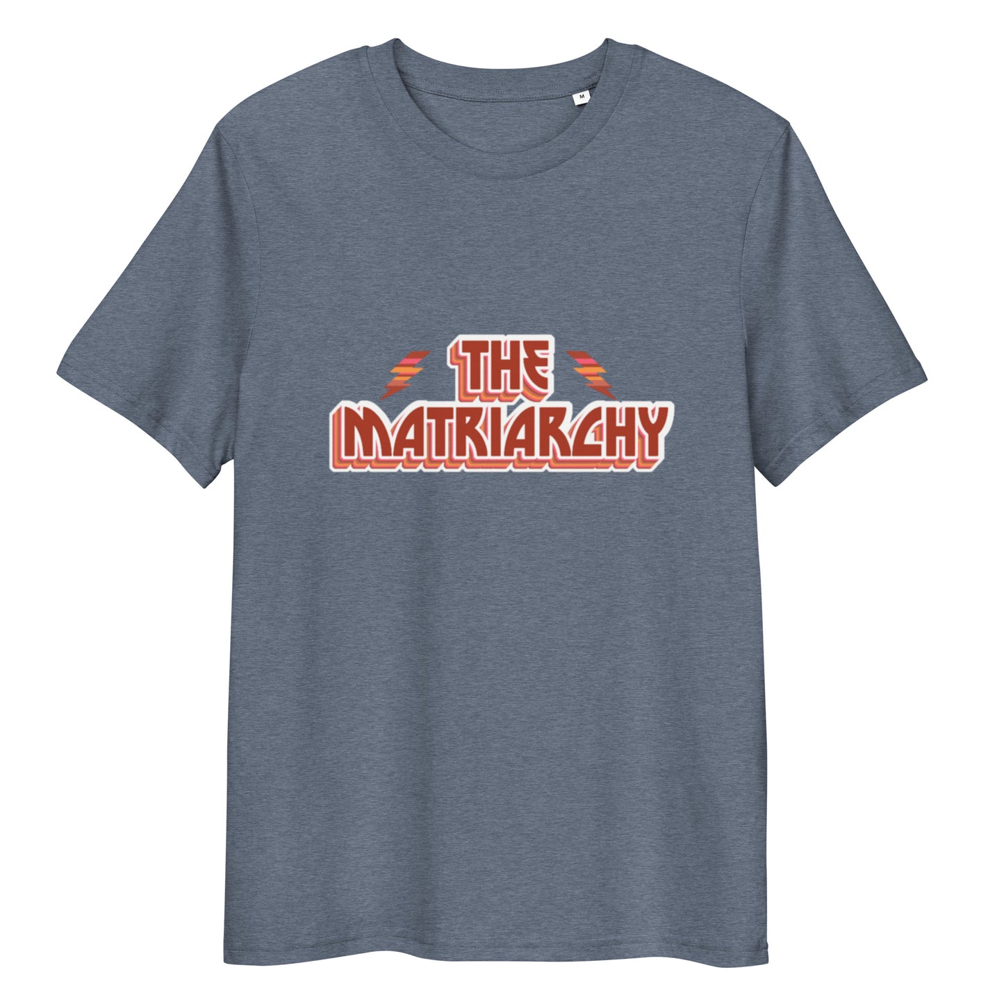 T-shirt "The Matriarchy" bleu chiné foncé – vue de face | Inès m.