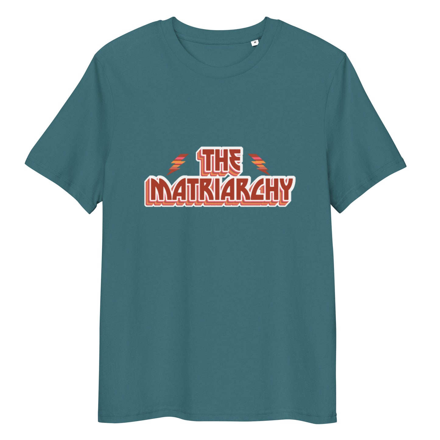 T-shirt "The Matriarchy" bleu-vert – vue de face | Inès m.